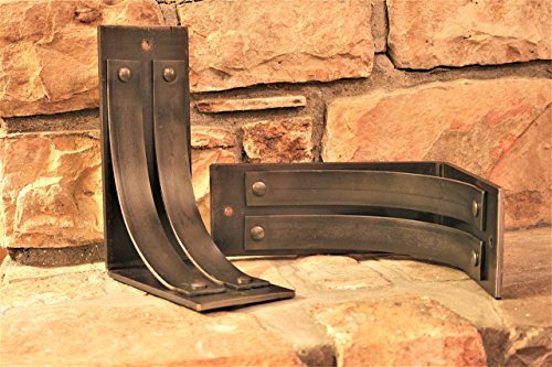 One 8"x10" Iron support for Mantel, Shelving, Granite, Stone, Rock, Marble counter top, Decorative, Very heavy Duty, 4" Wide, Free Shipping