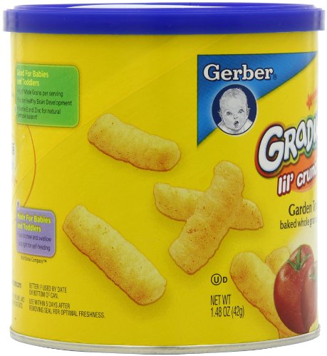 5 Gerber+Graduates+Crunchies+1+48+Ounce+Canisters
