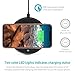 Fast Wireless Charger Qi Wireless Charging Pad Charge Stand for iPhone 8, 8 Plus, iPhone X, Samsung Galaxy S8, S8 Plus, S7, S7 Edge, S6 Edge Plus, Note 8, Note 5i (Black)