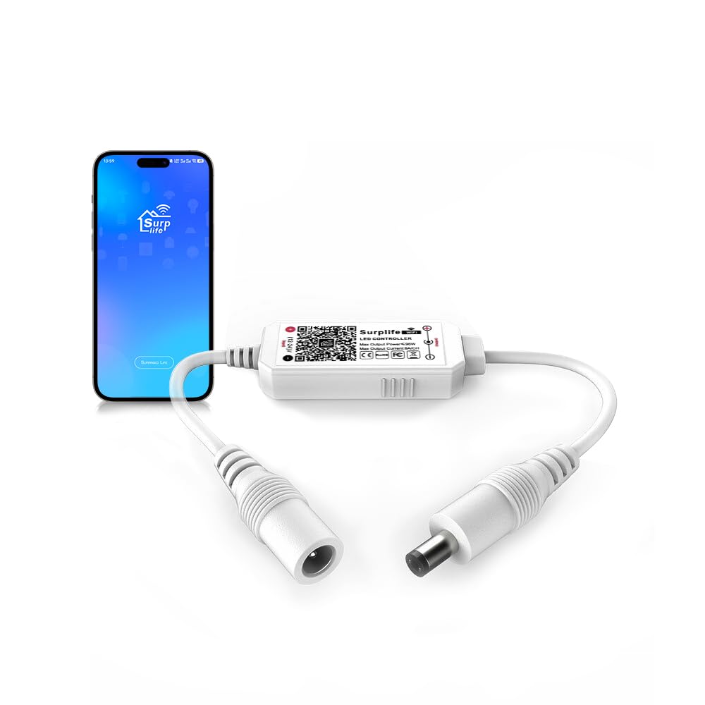 Arote WLAN Led Strips Controller WiFi/App Controlled for LED Strips/Strip Cold White Warm White, Remote Control Work Controller with Android and iOS System for All 3528 5050 2835 led Strip