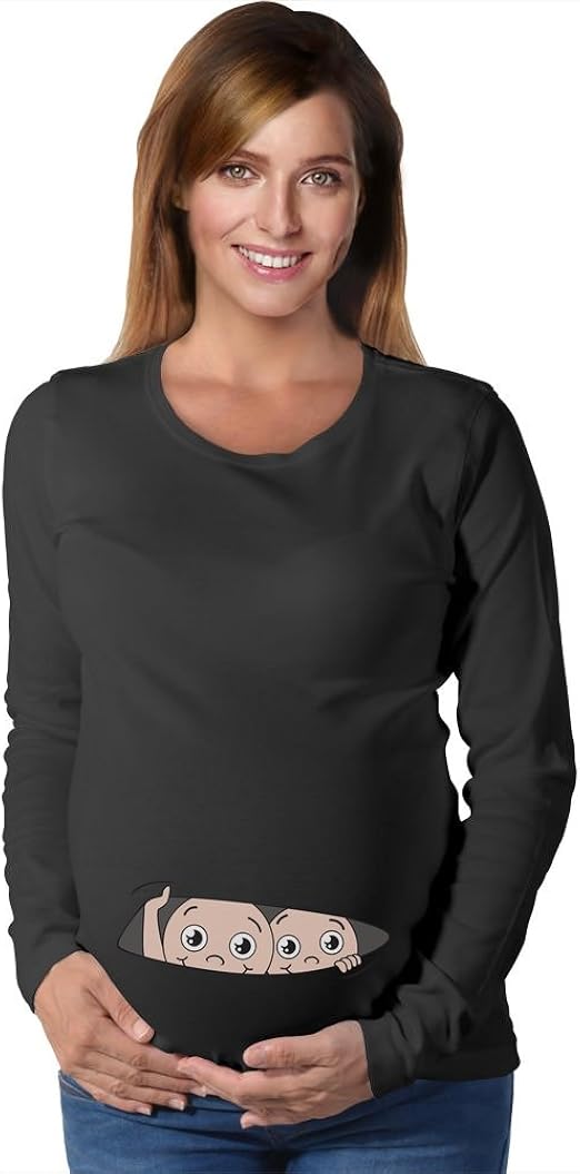 funny twin maternity shirts