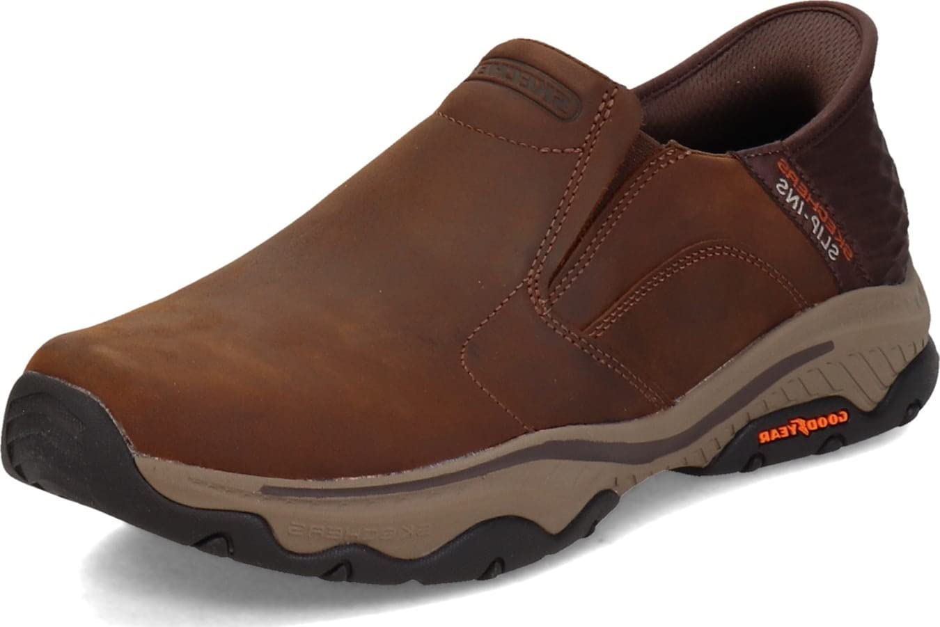 Skechers Men's Craster-Lanigan Hands Free Slip-in Men's Casual, Brown, 11.5 Medium, US Image