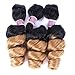 Synthetic Hair Bundles Loose Wave 16 18 20 Inches 3 Pcs/Pack Mixed Length Ombre Color T1/27 Heat Resistant Hair Weave Extensions