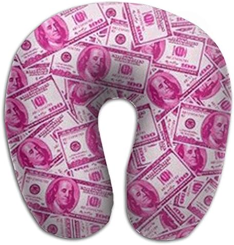 Dollar Bills Memory Foam U Shaped Neck Pillow Comfortable For Help Neck Pain Young Adult Air Travel Lightweight Orthopedic Pillow