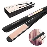 Hair Straightener, ETEREAUTY Flat Iron Straightener Ceramic Flat Iron for Hair with 1.37 inch Wide Plate and LCD Display, Adjustable Temperature, Heats up Fast