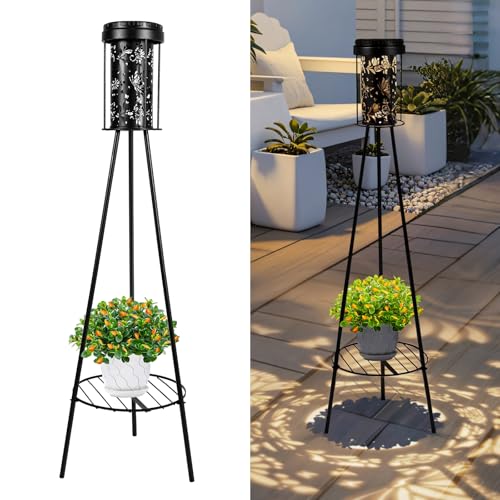 Lámpara Solar Exterior Mariposa IP65 Soporte Plantas Jardín