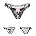 Black G-string, Nightaste Women Charming T-back Thong Panties(4 Styles/set) (S/M)