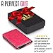 RFID Blocking Compact Wallet For Women, Made of Stylish Pink PU Leather With Aluminum Card Holder, In A Nice Gift Box