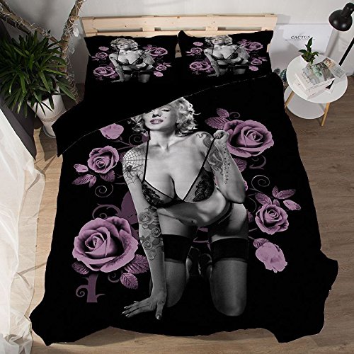 Amazon Com Huli Sexy 3d Marilyn Monroe Duvet Cover 2018 Bed