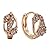 Snowman Lee Share Type S Letters Series Gemstone 18k Rose Gold Plated Hoop Earrings
