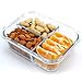 Glass Meal Prep Containers 3 Compartment, MCIRCO Food Storage Container Set with Airtight Locking Lids - Portion Control - Microwave, Freezer, Oven & Dishwasher Safe - BPA Free Containers