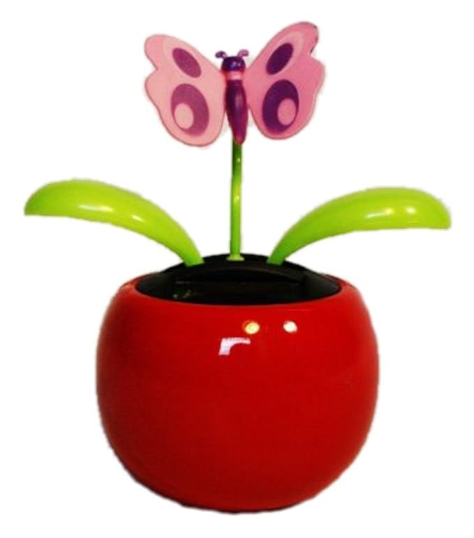 HAAC Solar Wackelblume Blume Motiv Schmetterling