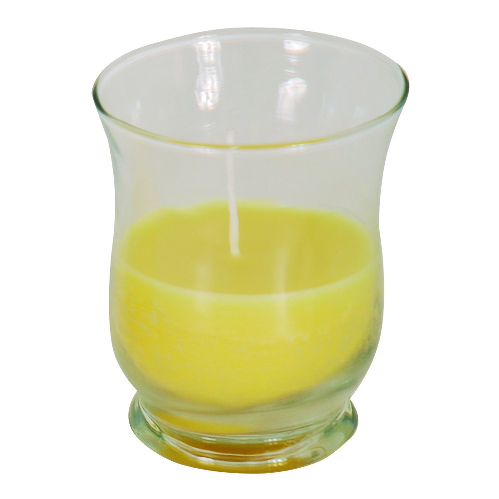 MSV Candle with Glass, Yellow