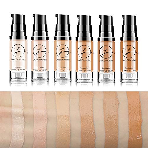 shamrock58 Langmanni Makeup Liquid Concealer Foundation Moisturizing Waterproof Concealer BB Cream (B) - Thumbnail 5