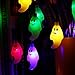 Joomer Ghost 30 LED 8 Modes Halloween Solar String Lights, Multicolor