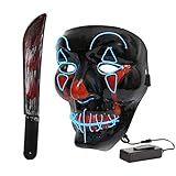 Halloween LED Light Up Masks Scary Clown Mask and