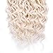6 Packs Goddess Locs Crochet Hair Wavy Curly Faux Locs Crochet Braids Synthetic Hair Extensions Dreadlocks Crochet Locs Low Temperature Braiding Hair (20