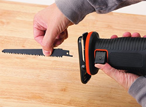 Black+Decker Li-Ion Akku-Säbelsäge (18V, 22 mm Hublänge, max. 110 mm Schnitttiefe, flexibler Sägeschuh, ergonomische… – Bild 5