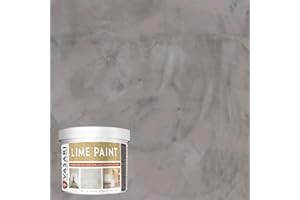 VASARI Lime Plaster & Paint | LIME PAINT | Made from Natural Lime and Powdered Marble | color: Granite #25 | size: 1 Quart