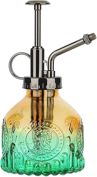 ZIUHEOA Plant Mister Glass Watering Bottle 200ML Retro Yellow Blue Gradient