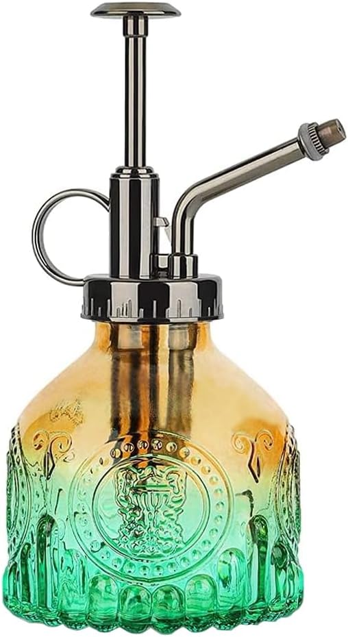 ZIUHEOA Plant Mister Glass Watering Bottle 200ML Retro Yellow Blue Gradient