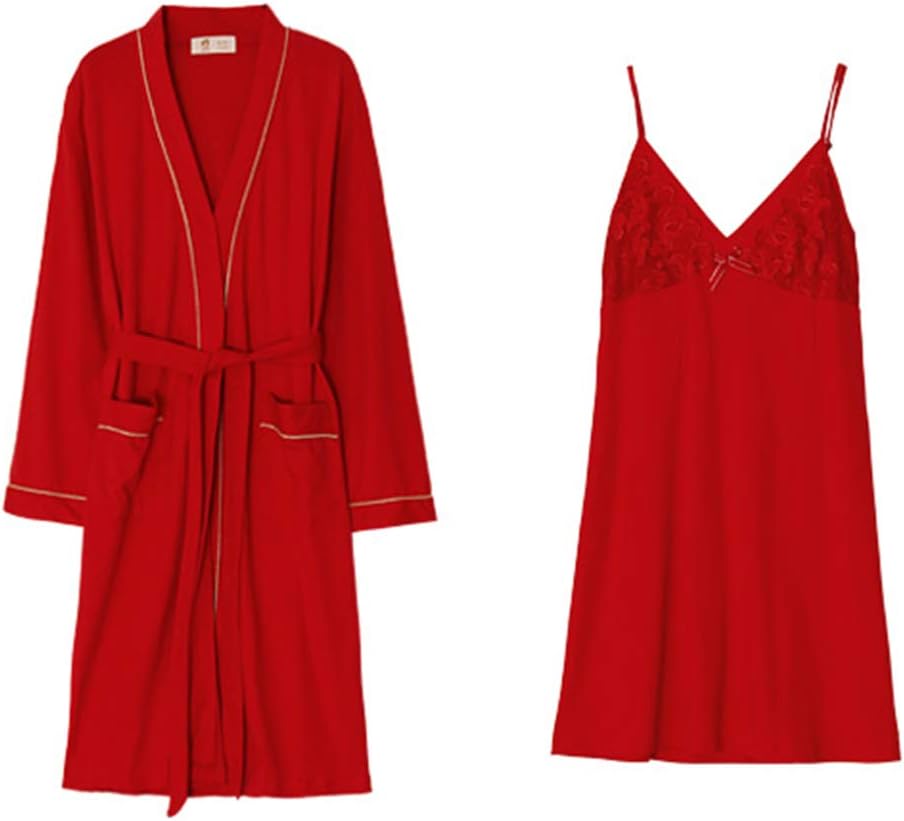 red color night dress