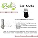 Posch Pet Socks for Dogs. Anti-Slip Knit Socks with Traction Soles for Indoor Wear. Slip On Paw Protectors. (M, Black)