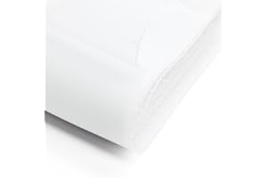 BIAS BESPOKE 25 Yards of Hard Horsehair Braid with Gathering Thread, 8" Wide, White