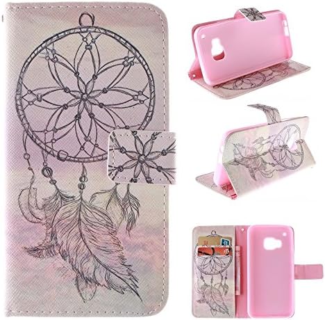 M9 Case HTC M9 Case HTC One M9 Flip Kickstand Case,Bat King White Wind Chimes Pattern Premium Leather Wallet Flip Kicstand Case Cover With Magnetic Closure For HTC One M9