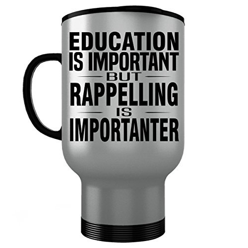 RAPPELLING Stainless Steel Travel Mug - Good for Gifts - Unique Coffee Cup Accessories