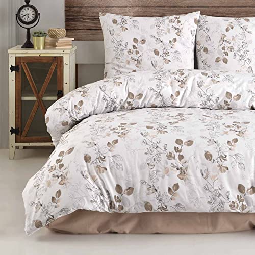 Buymax Bettwäsche 200x220 cm – Bettwäsche Set 3-teilig 200 x 220 cm, Renforcé 100% Baumwolle, Bettbezug mit 2 Kissenbezügen 80x80 cm, Oeko-TEX, Reißve