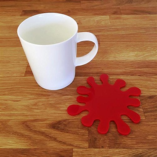 Super Cool Creations Coasters - Splash Shaped - Red - 8 Set
