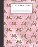 Composition Notebook: Mermaid Glitter Scales Pattern Faux Glam College Ruled Notebook Lined School Journal