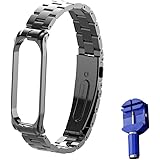 OLLIVAN for Xiaomi Mi Band 4 Strap, Mi Band 4 Mi Band 3 Wristbands Metal Replacement Bracelet Accessories Adjustable Wrist St