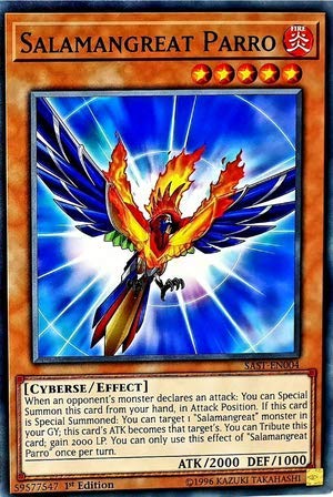 Yu-Gi-Oh! - Salamangreat Parro - SAST-EN004 - Savage Strike - First Edition - Common