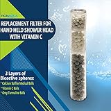 Ronaqua Replacement Cartridge for Filtered Hand Held Shower Head with Vitamin C, Filter Removes Hard Water and Chlorine, Prevents Dry Skin and Hair, Easy to Install