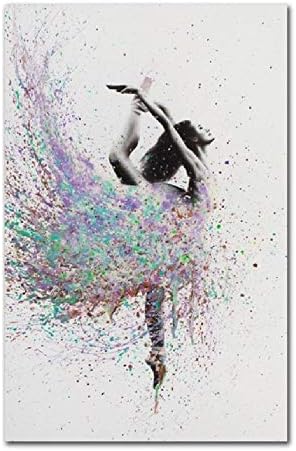 Modern Minimalist Abstract Oil Canvas Painting Ballerina Beauty Art Poster Nordic Decoration Wall Pictures for Girl's Room Gift