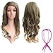 SIMUSTY 16colors 3/4 Half Wig,wig Stand Gift,Body Wave Wigs,Synthetic Hair Extensions 4T27