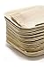 Ecodesign Disposable 50-Piece Palm Leaf Dinnerware - Appetizer Sides Dessert 7 Plates Pack (25) w/ Wood Forks (25) - Compostable