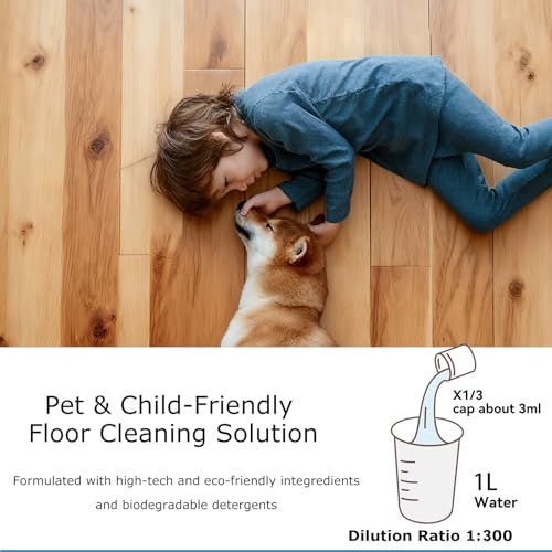 Floor Cleaning Solution Compatible with Roborock Robot Vacuum Cleaner and Mop Cleaner, Deep Cleans Multiple Hard Floors, Suitable for All Robot Vacuum Cleaners with Broom (2