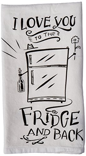 Primitives by Kathy LOL Made You Smile Dish Towel, 28 by 28-Inch, to The Fridge and Back