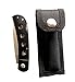 Valtev Small Folding Pocket Knife, Curved Black Anodized Aluminium Handle, Quality Stainless Steel lockback Blade, Sturdy Nylon Pouch