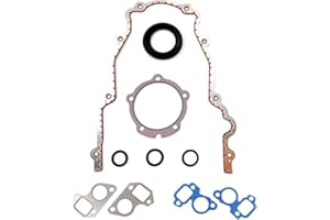 GPQ 5.3 Timing Cover Gasket Set for 1999-2020 GM Chevy Silverado Suburban Tahoe GMC Sierra Cadillac Escalade 4.8L 5.3L 5.7L 6.0L 6.2L 12633904 TCS45993