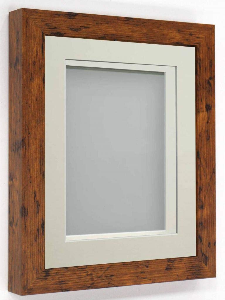 Rickman Box Frame Rustic with Ivory Mount, 10x8 for 7x5 inch