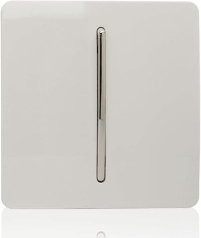 Trendi Switch 1 Gang 2 Way Light Switch Ice White Screwless Modern Chrome