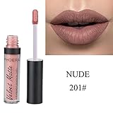 CreazyDog PHOERA Velvet Matte To Glitter Liquid Lipstick Waterproof Lip Gloss Makeup (A)