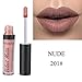 CreazyDog PHOERA Velvet Matte To Glitter Liquid Lipstick Waterproof Lip Gloss Makeup (A)