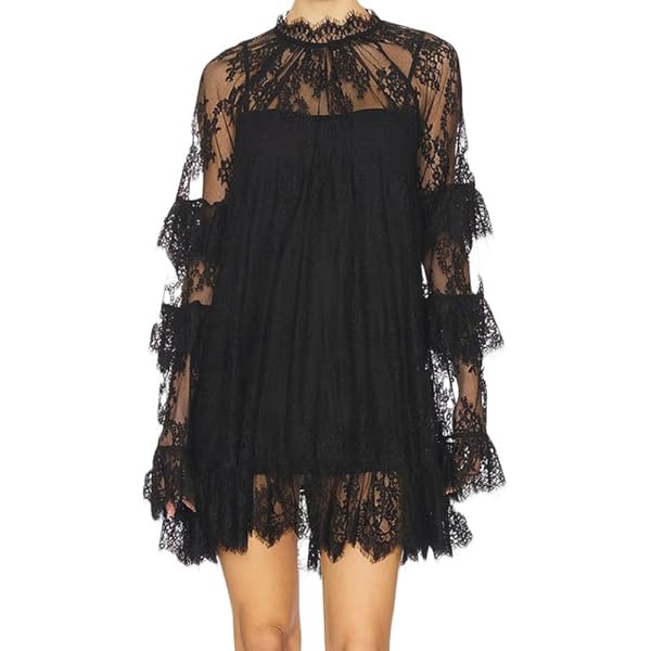 Amazon.com: Women's Summer Lace Dress Long Sleeve Crew Neck See Through Cocktail Party Mini Dress (A-Black, S) : Clothing, Shoes & Jewelry Amazon.com: Women's Summer Lace Dress Long Sleeve Crew Neck See Through Cocktail Party Mini Dress (A-Black, S) : Clothing, Shoes & Jewelry