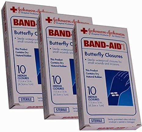 Johnson&Johnson band-aid Butterfly closures, medium (1-3/4inch x 3/8inch) 10ct (381370055419)
