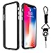 iPhone X Case, iPhone 10 Case, Yometome TPU Hybrid Shockproof Anti-Scratch Finish Slim Thin Bumper Case for Apple iPhone X/10 (5.8 inches) Black for Girl Boy Man Woman